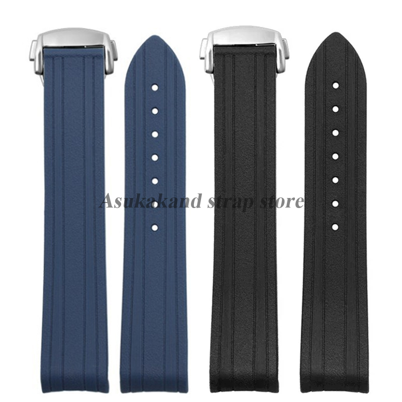 Omega Watch Speedmaster - Curved End Rubber Silicone Watchband for