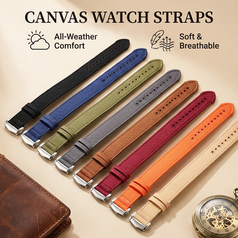 Canvas Strap Watch - Canvas Watch Strap 18/20/22mm Suitable for