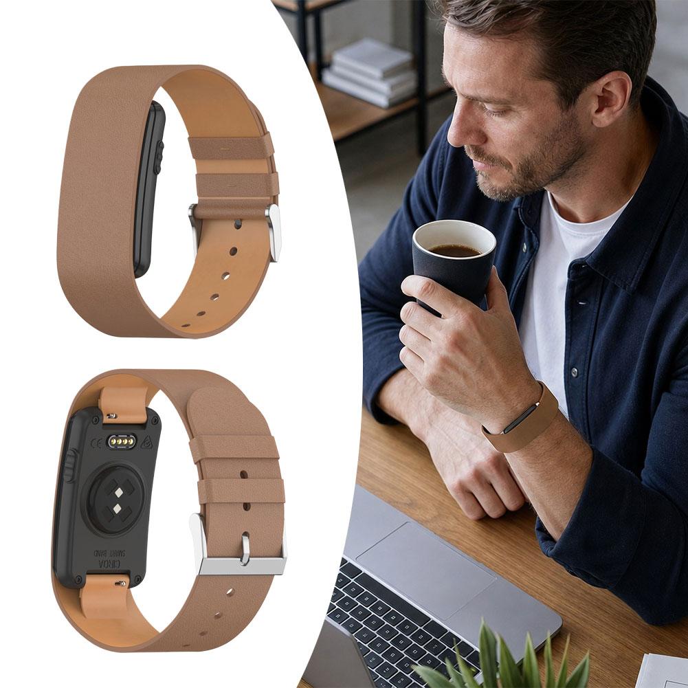 For Garmin CIRQA Leather Wrist - Leather Strap Quick Release recension och pris
