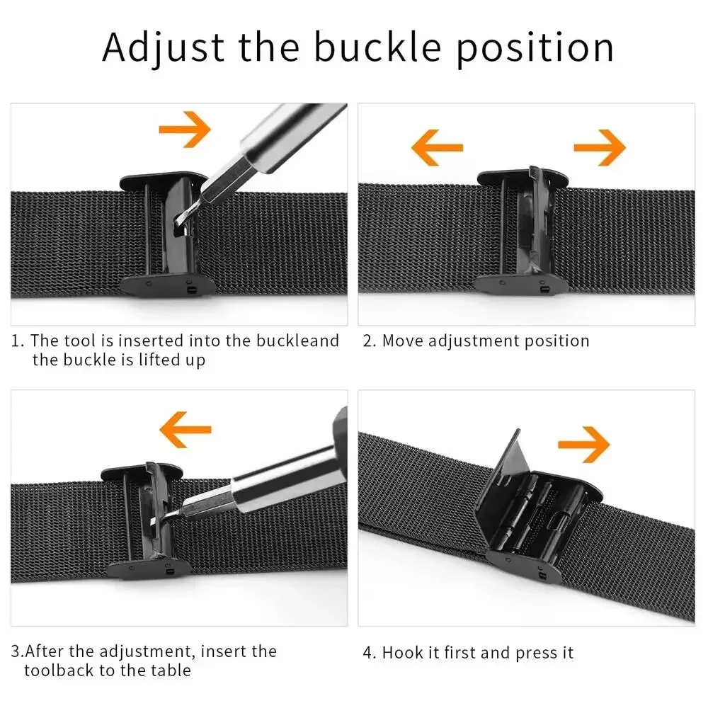 Metal Bands for Garmin Vivoact - Mesh Strap Metal recension och pris
