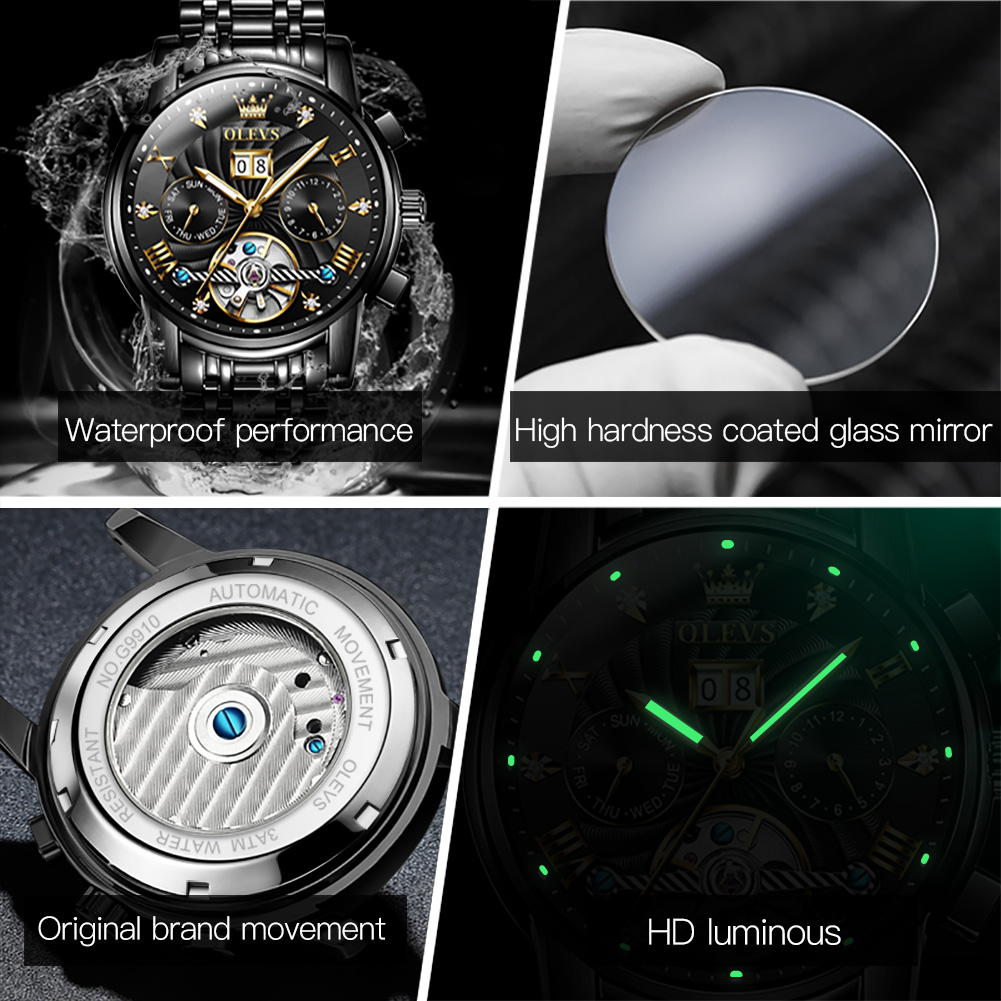 OLEVS Classic Men's Watches To - Rolex Watch Submariner recension och pris